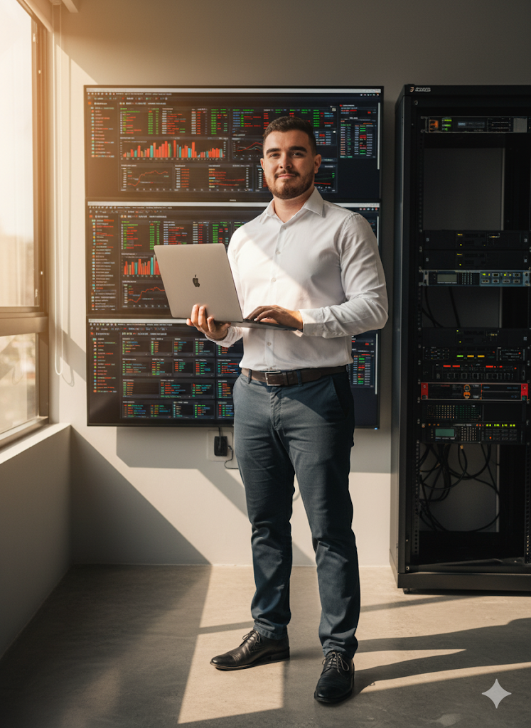 Profissional OCTO monitorando infraestrutura